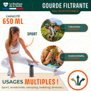 Gourde filtrante pour eau non potable + E-BOOK OFFERT