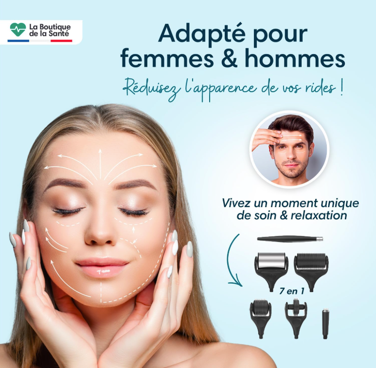 Dermaroller Cheveux & Barbe 7en1 – Anti-Chute & Repousse