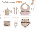 Ensemble vaisselle en silicone pour bébé