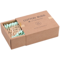 2x Boîtes de coton-tiges en Bambou