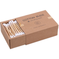 2x Boîtes de coton-tiges en Bambou