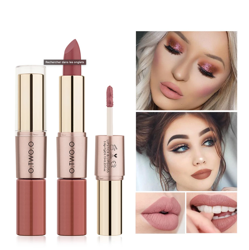 Rouge à lèvre 2 en 1 longue tenue