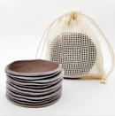 12x Cotons démaquillants lavables en fibres de bambou