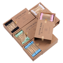 2x Boîtes de coton-tiges en Bambou