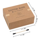 2x Boîtes de coton-tiges en Bambou