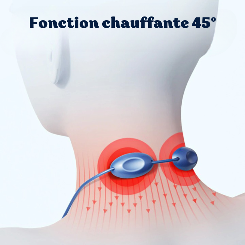Mini masseur chauffant pour cervicales - 5 Modes & 15 intensités