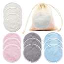 12x Cotons démaquillants lavables en fibres de bambou