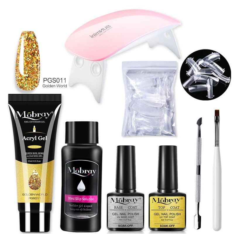 Kit Complet débutant faux ongles en PolyGel - Lampe OFFERTE