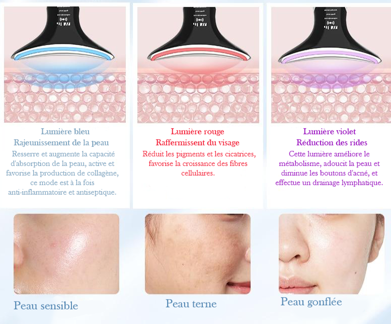 Masseur lifting cou et visage EMS