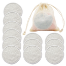 12x Cotons démaquillants lavables en fibres de bambou