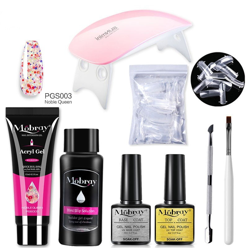 Kit Complet débutant faux ongles en PolyGel - Lampe OFFERTE