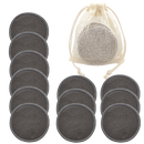 12x Cotons démaquillants lavables en fibres de bambou