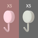 Lot de 10 crochets muraux auto-adhésifs colorés