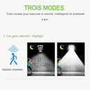 Lampe LED solaire rotative avec système PIR