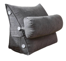 Coussin de lecture triangulaire - Appui-tête & Poche latérale