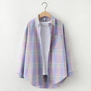 Chemise à carreaux pour femme