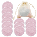 12x Cotons démaquillants lavables en fibres de bambou