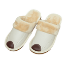 Pantoufles d'hiver en cuir