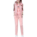 Ensemble survêtement 3 pièces pour femme avec veste à capuche