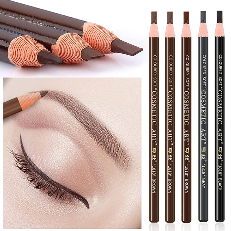 5x Crayons à sourcils longue tenue - Pas besoin de tailler