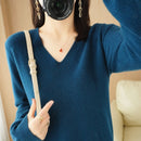 Pull intemporel tricoté à Col V - Femme