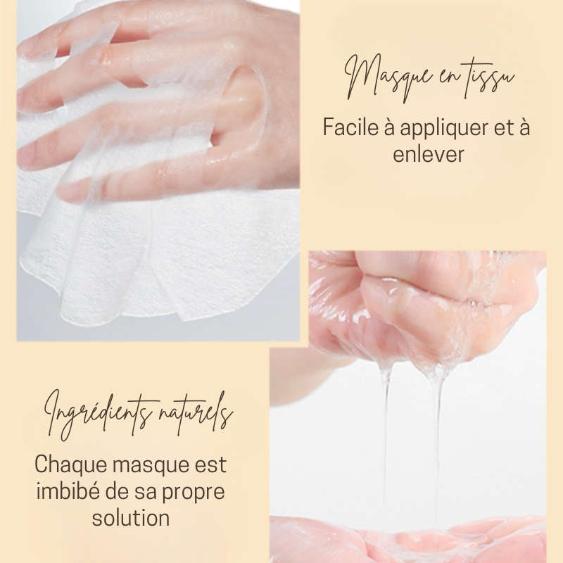Lot de 20 Masques en tissu - Soin visage