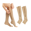 2x Chaussettes de compression à Zip spéciales jambes lourdes