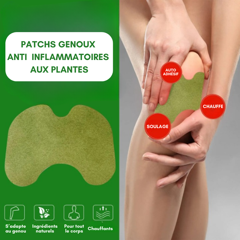 Lot de 15 Patchs genoux anti inflammatoires aux plantes